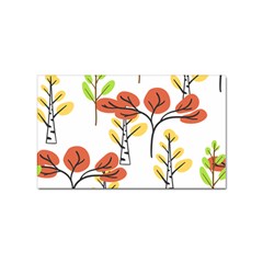 Tree Auntumn Leaf Sticker Rectangular (10 Pack)