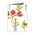 Tree Auntumn Leaf Mini Greeting Card Left