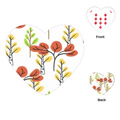 Tree Auntumn Leaf Playing Cards Single Design (heart)