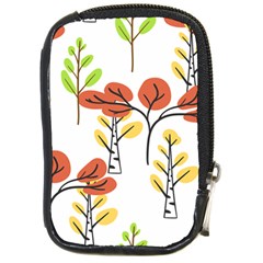 Tree Auntumn Leaf Compact Camera Leather Case