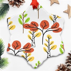 Tree Auntumn Leaf Ornament (snowflake)