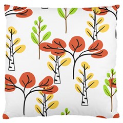 Tree Auntumn Leaf Large Premium Plush Fleece Cushion Case (one Side) by anzea