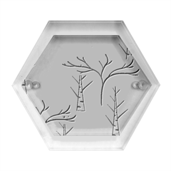 Tree Auntumn Leaf Hexagon Wood Jewelry Box by anzea