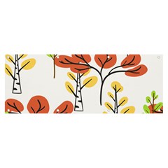 Tree Auntumn Leaf Banner And Sign 8  X 3  by anzea