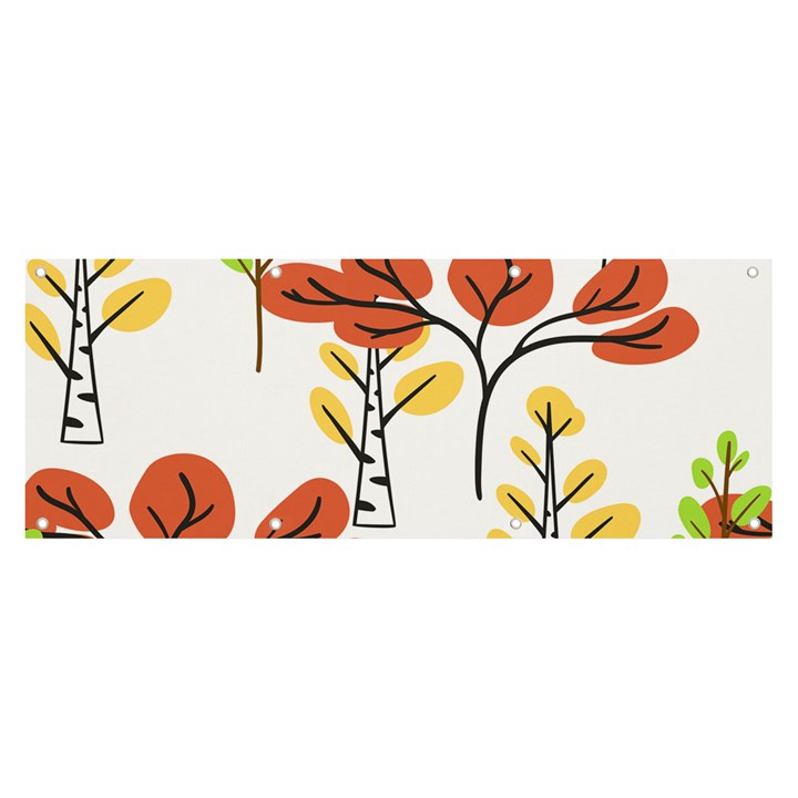 Tree Auntumn Leaf Banner and Sign 8  x 3 