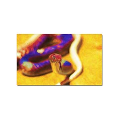 Vibrant Forked-tongue Snake Art Sticker (rectangular) by ExtraAwesomeSauce