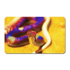 Vibrant Forked-tongue Snake Art Magnet (rectangular) by ExtraGoodSauce