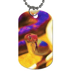 Vibrant Forked-tongue Snake Art Dog Tag (two Sides) by ExtraGoodSauce