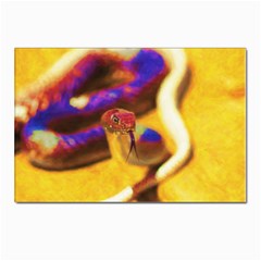 Vibrant Forked-tongue Snake Art Postcards 5  X 7  (pkg Of 10) by ExtraGoodSauce