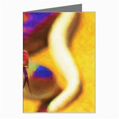 Vibrant Forked-tongue Snake Art Greeting Card by ExtraGoodSauce