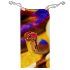 Vibrant Forked-tongue Snake Art Jewelry Bag by ExtraGoodSauce