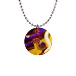 Vibrant Forked-Tongue Snake Art 1  Button Necklace Front