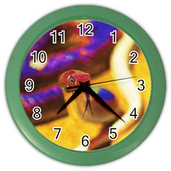 Vibrant Forked-tongue Snake Art Color Wall Clock by ExtraGoodSauce