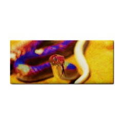 Vibrant Forked-tongue Snake Art Hand Towel by ExtraGoodSauce