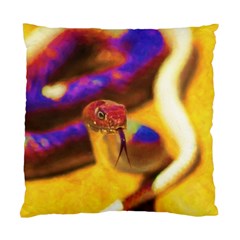 Vibrant Forked-tongue Snake Art Standard Cushion Case (one Side) by ExtraGoodSauce