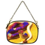 Vibrant Forked-Tongue Snake Art Chain Purse (Two Sides) Front