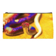 Vibrant Forked-tongue Snake Art Pencil Case by ExtraGoodSauce