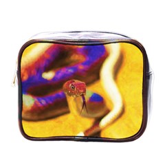 Vibrant Forked-tongue Snake Art Mini Toiletries Bag (one Side) by ExtraGoodSauce