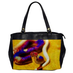 Vibrant Forked-tongue Snake Art Oversize Office Handbag by ExtraGoodSauce