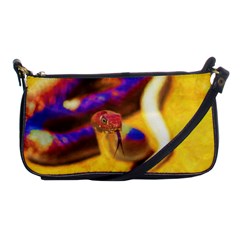 Vibrant Forked-tongue Snake Art Shoulder Clutch Bag by ExtraGoodSauce