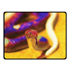 Vibrant Forked-tongue Snake Art Fleece Blanket (small) by ExtraGoodSauce