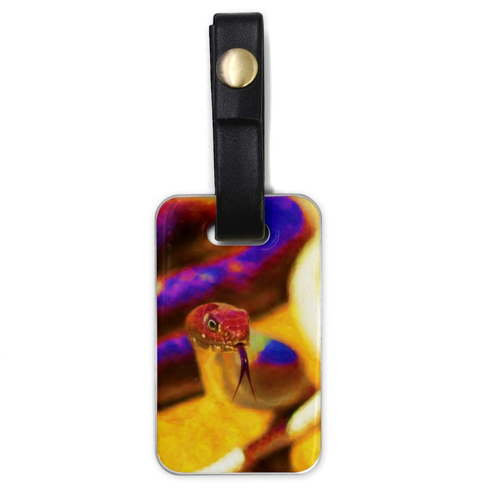 Vibrant Forked-Tongue Snake Art Luggage Tag (one side)