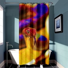 Vibrant Forked-tongue Snake Art Shower Curtain 36  X 72  (stall)  by ExtraGoodSauce