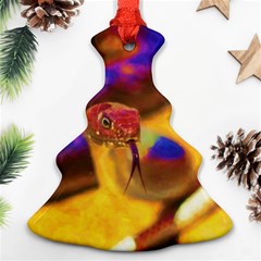 Vibrant Forked-tongue Snake Art Christmas Tree Ornament (two Sides)