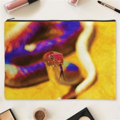 Vibrant Forked-tongue Snake Art Cosmetic Bag (xxxl) by ExtraGoodSauce