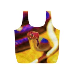 Vibrant Forked-tongue Snake Art Full Print Recycle Bag (s) by ExtraGoodSauce