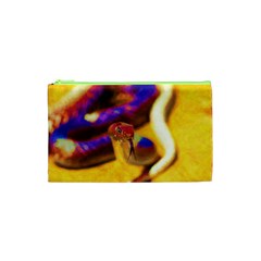 Vibrant Forked-tongue Snake Art Cosmetic Bag (xs) by ExtraGoodSauce