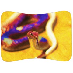 Vibrant Forked-tongue Snake Art Velour Seat Head Rest Cushion by ExtraGoodSauce