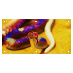 Vibrant Forked-tongue Snake Art Banner And Sign 6  X 3  by ExtraGoodSauce