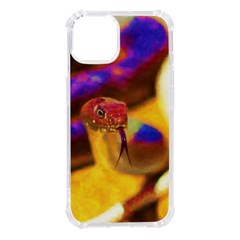 Vibrant Forked-tongue Snake Art Iphone 14 Tpu Uv Print Case by ExtraGoodSauce