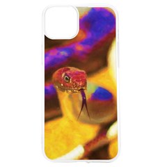 Vibrant Forked-tongue Snake Art Iphone 15 Tpu Uv Print Case by ExtraGoodSauce