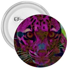 Pink And Purple Leopard 3  Buttons by ExtraGoodSauce