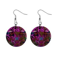 Pink And Purple Leopard Mini Button Earrings by ExtraGoodSauce