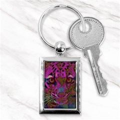 Pink And Purple Leopard Key Chain (rectangle) by ExtraGoodSauce