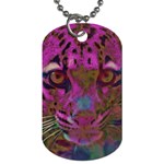 Pink and Purple Leopard Dog Tag (Two Sides) Front