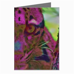 Pink And Purple Leopard Greeting Card by ExtraGoodSauce