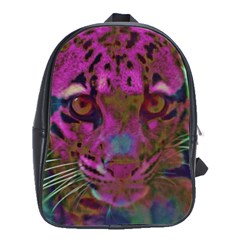 Pink And Purple Leopard School Bag (large) by ExtraGoodSauce