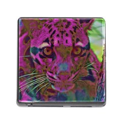 Pink And Purple Leopard Memory Card Reader (square 5 Slot) by ExtraGoodSauce