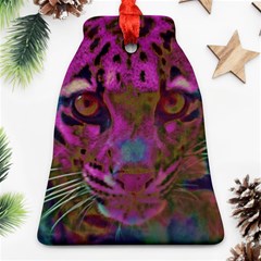 Pink And Purple Leopard Bell Ornament (two Sides)