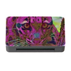 Pink And Purple Leopard Memory Card Reader With Cf by ExtraGoodSauce