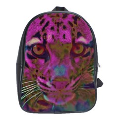 Pink And Purple Leopard School Bag (xl) by ExtraGoodSauce