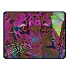 Pink And Purple Leopard Two Sides Fleece Blanket (small) by ExtraGoodSauce