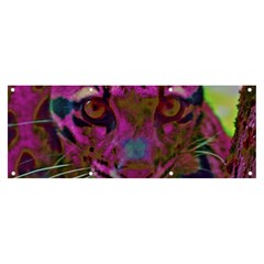 Pink And Purple Leopard Banner And Sign 8  X 3  by ExtraGoodSauce