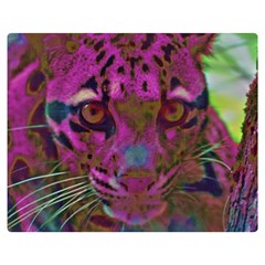 Pink And Purple Leopard Premium Plush Fleece Blanket (medium) by ExtraGoodSauce