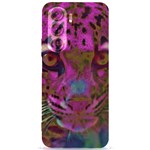 Pink and Purple Leopard Samsung Galaxy S24 Plus 6.7 Inch Black TPU UV Case Front