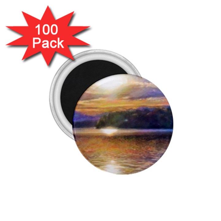 Serene Sunset Over Water 1.75  Magnets (100 pack) 